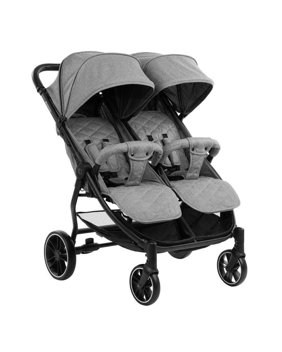 Carrito gemelar Happy 2 Gris Claro 2023