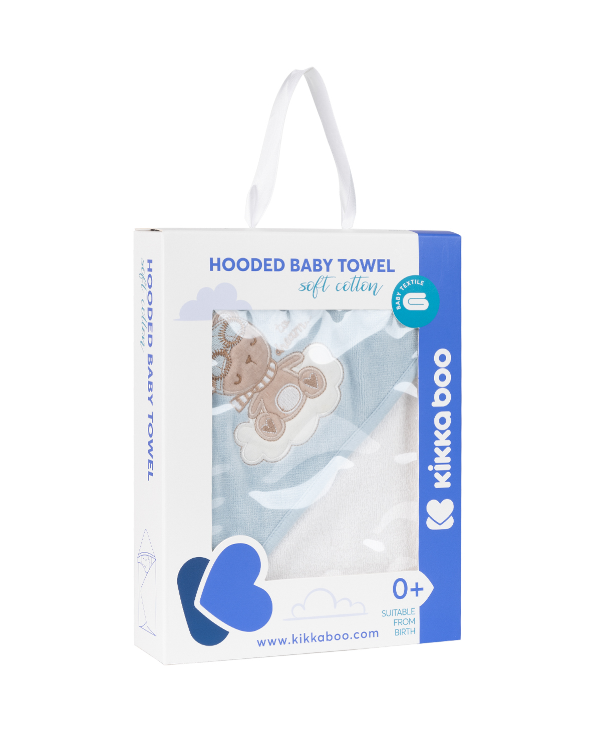 Toalla con capucha 90/90 cm Dreamy Flight Azul