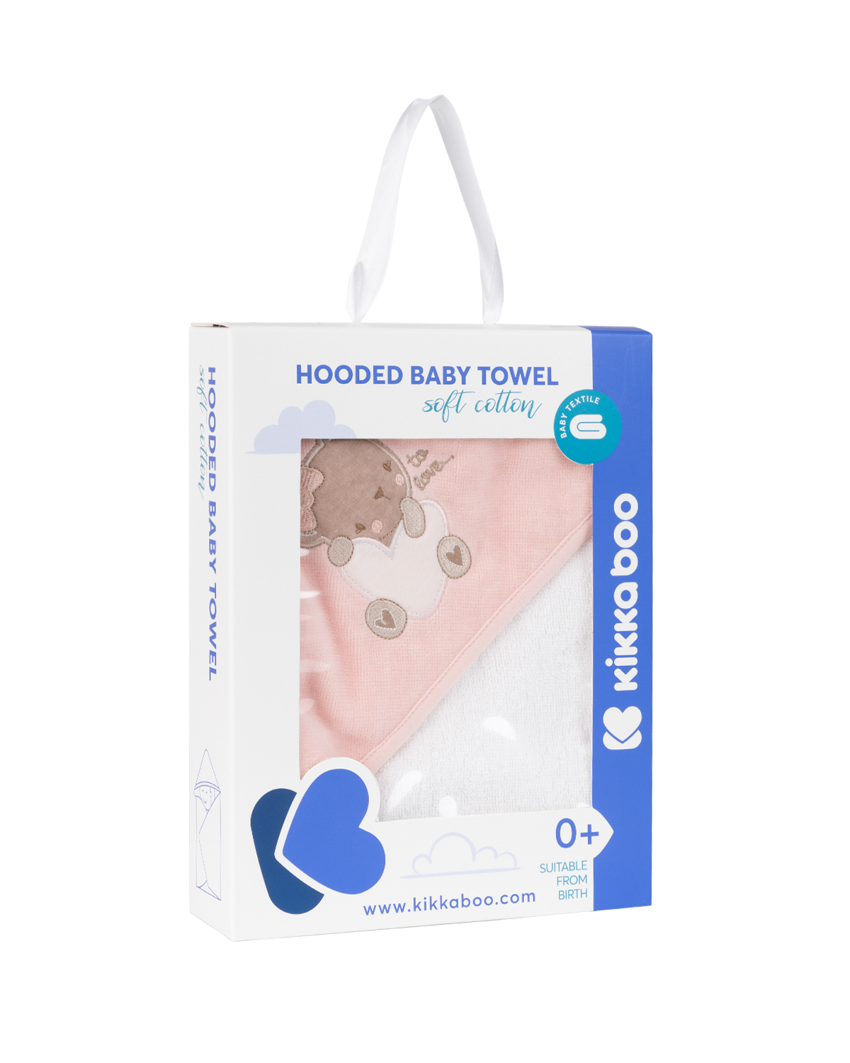 Toalla con capucha 90/90 cm Dreamy Flight Rosa