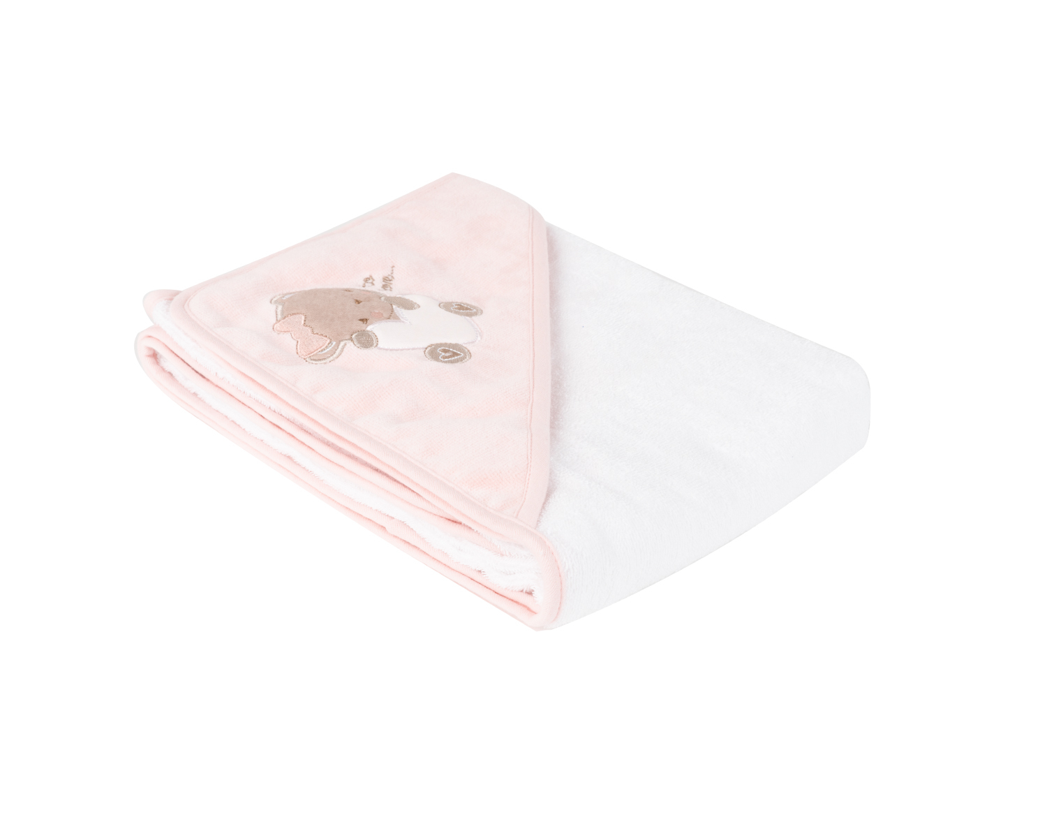 Toalla con capucha 90/90 cm Dreamy Flight Rosa