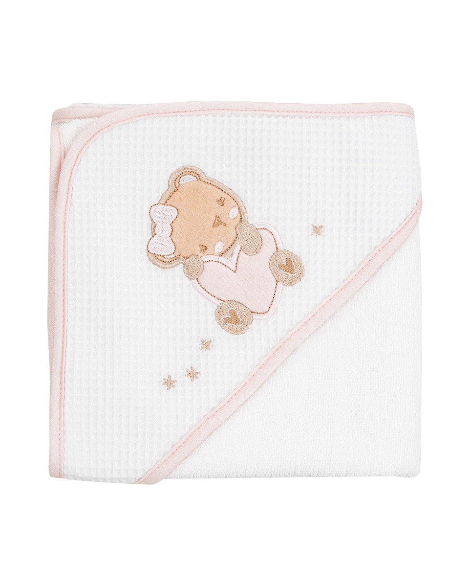Toalla con capucha 90/90 cm Dream Big Rosa