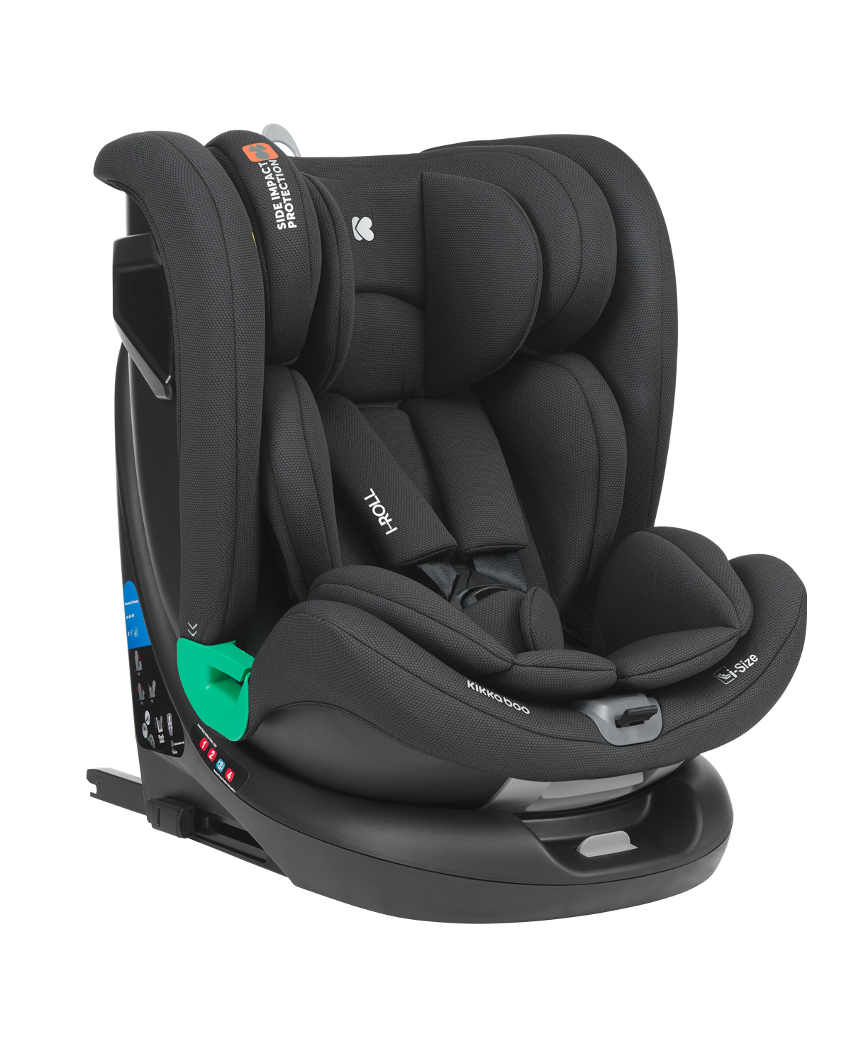 Silla de coche 40-150 cm i-Roll i-SIZE Negro