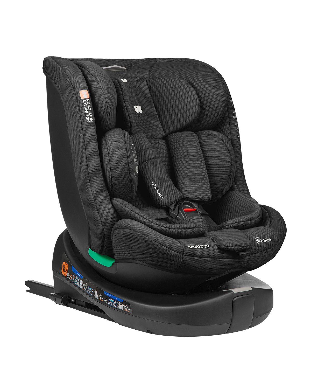 Silla de coche 40-150 cm i-Round i-SIZE Negro