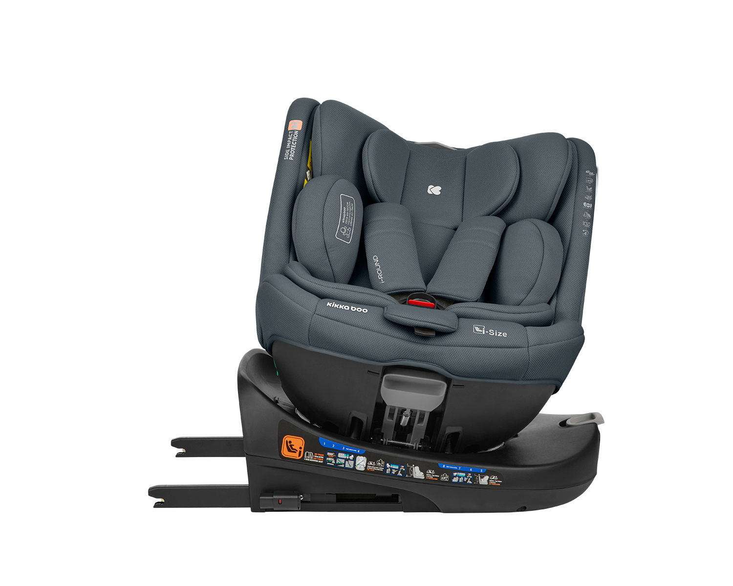 Silla de coche 40-150 cm i-Round i-SIZE Gris Oscuro