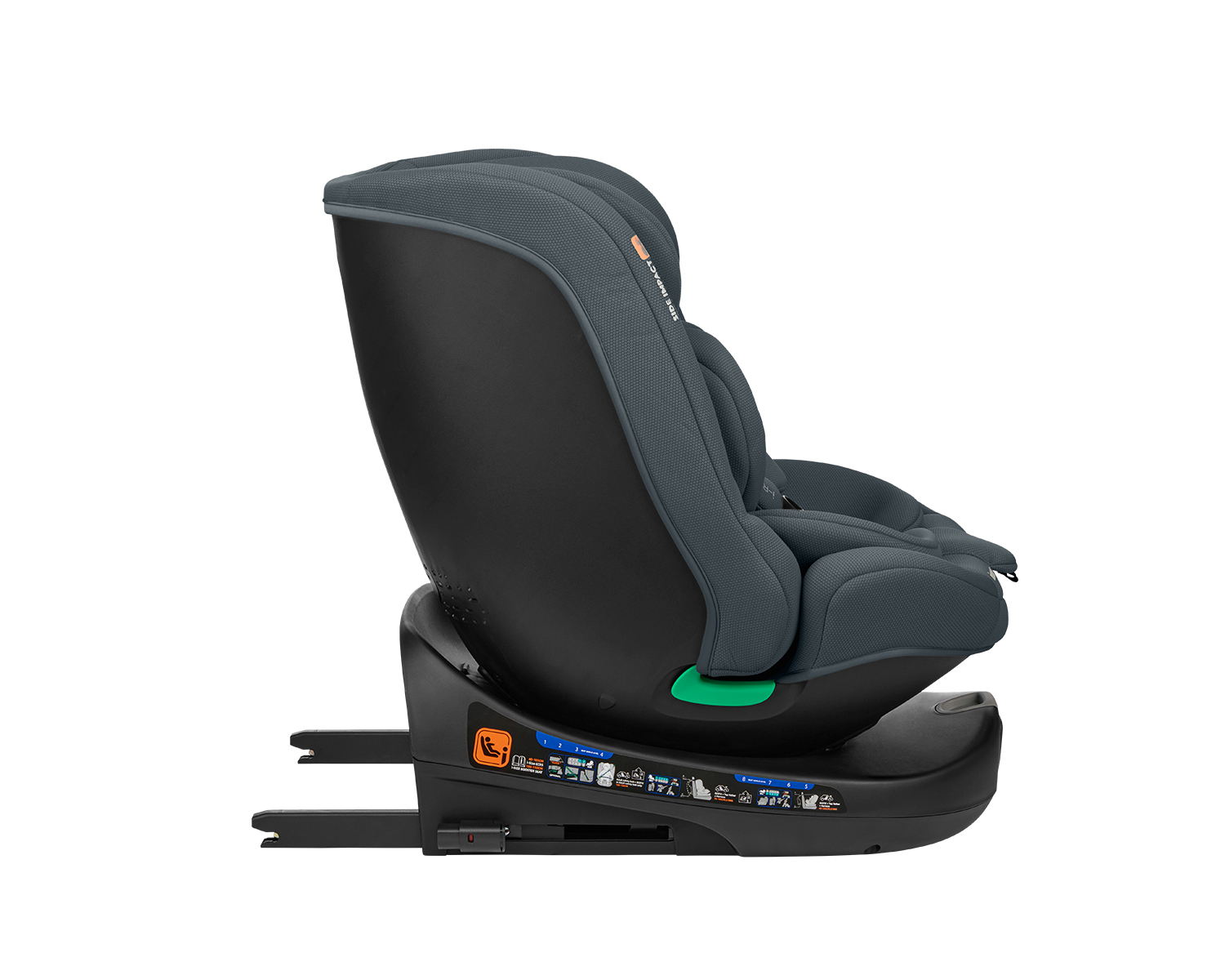 Silla de coche 40-150 cm i-Round i-SIZE Gris Oscuro