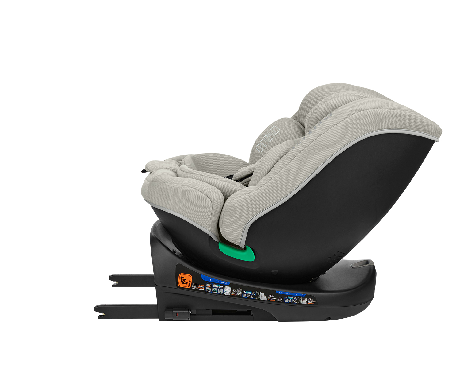 Silla de coche 40-150 cm i-Round i-SIZE Gris Claro