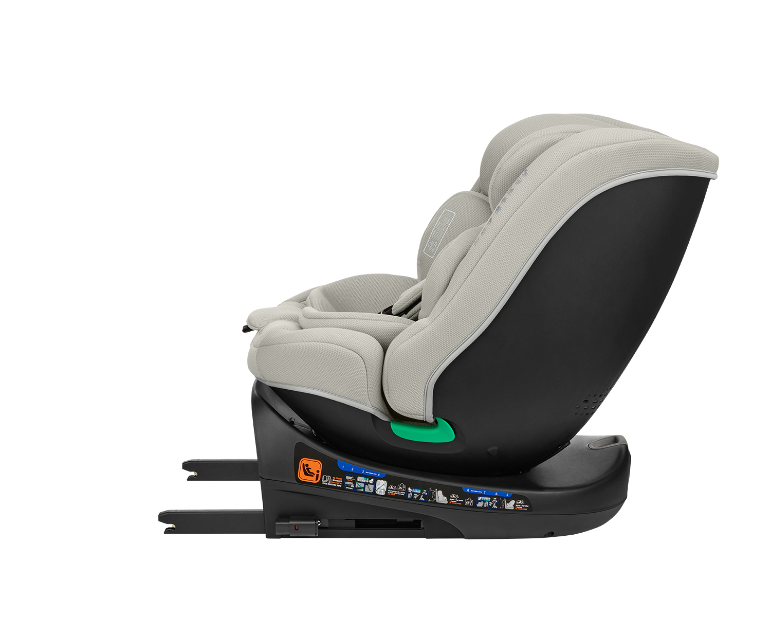 Silla de coche 40-150 cm i-Round i-SIZE Gris Claro