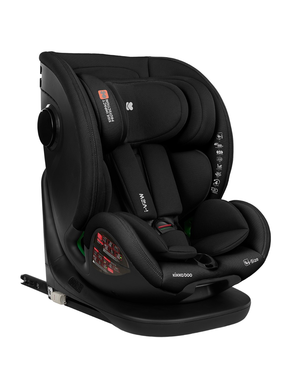 Silla de coche 40-150 cm i-View i-SIZE Negro