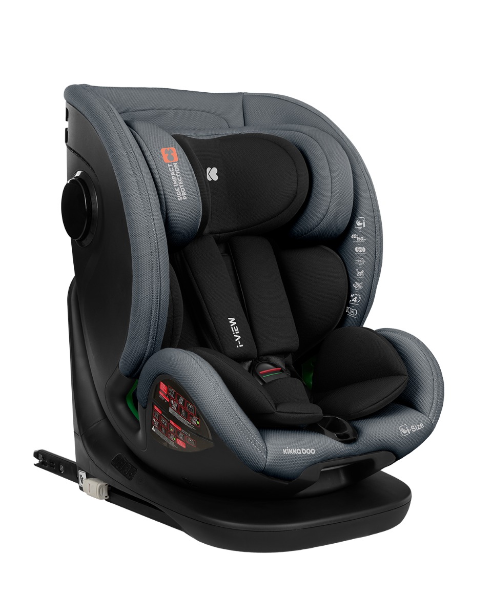 Silla de coche 40-150 cm i-View i-SIZE Gris Oscuro