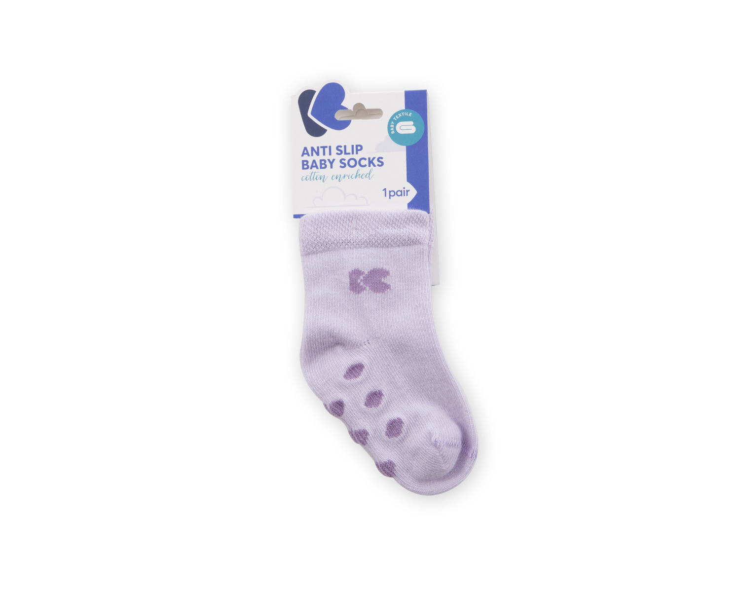 Calcetines de bebé con relieve Morado 1-2a