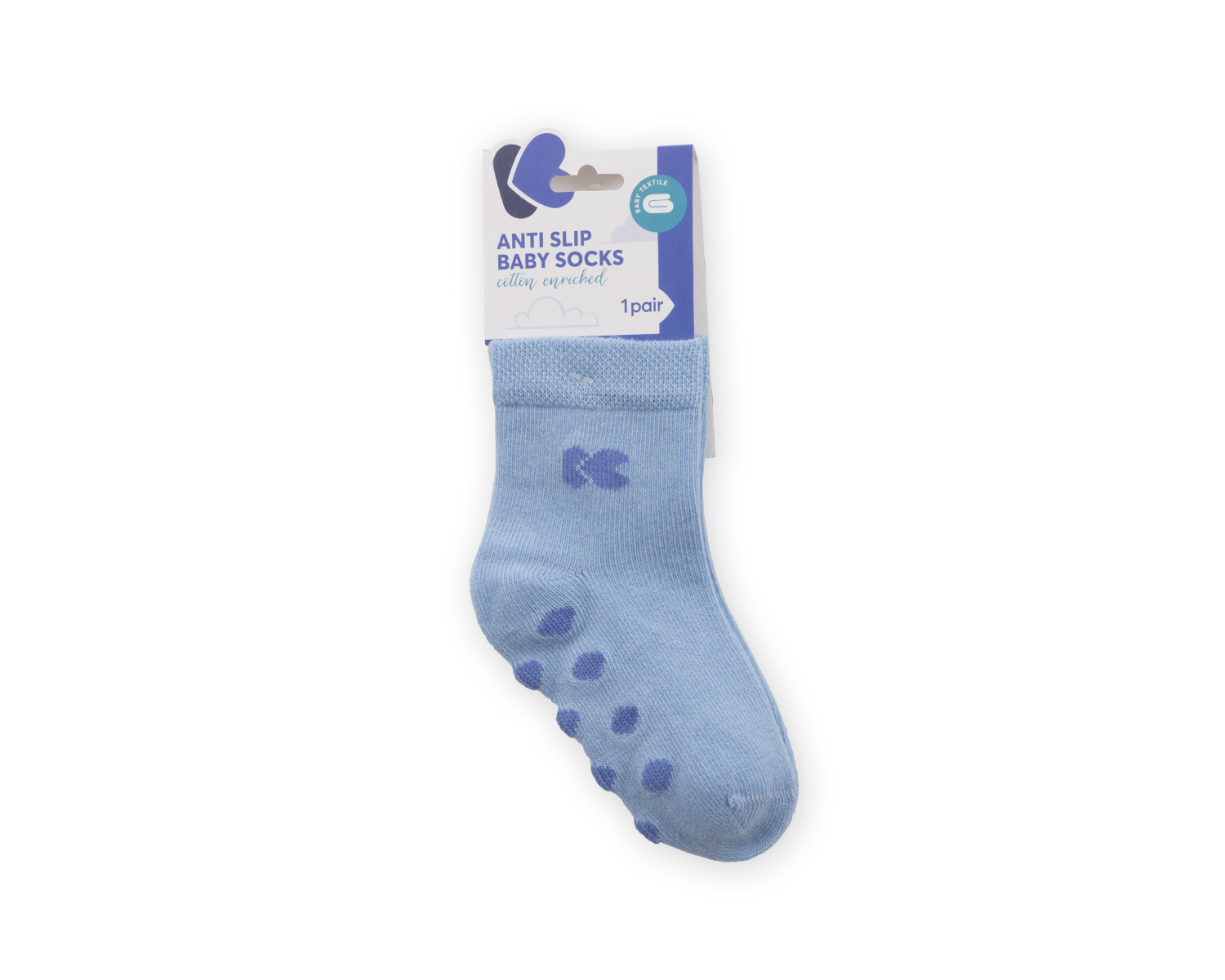 Calcetines de bebé con relieve Azul Oscuro 6-12m