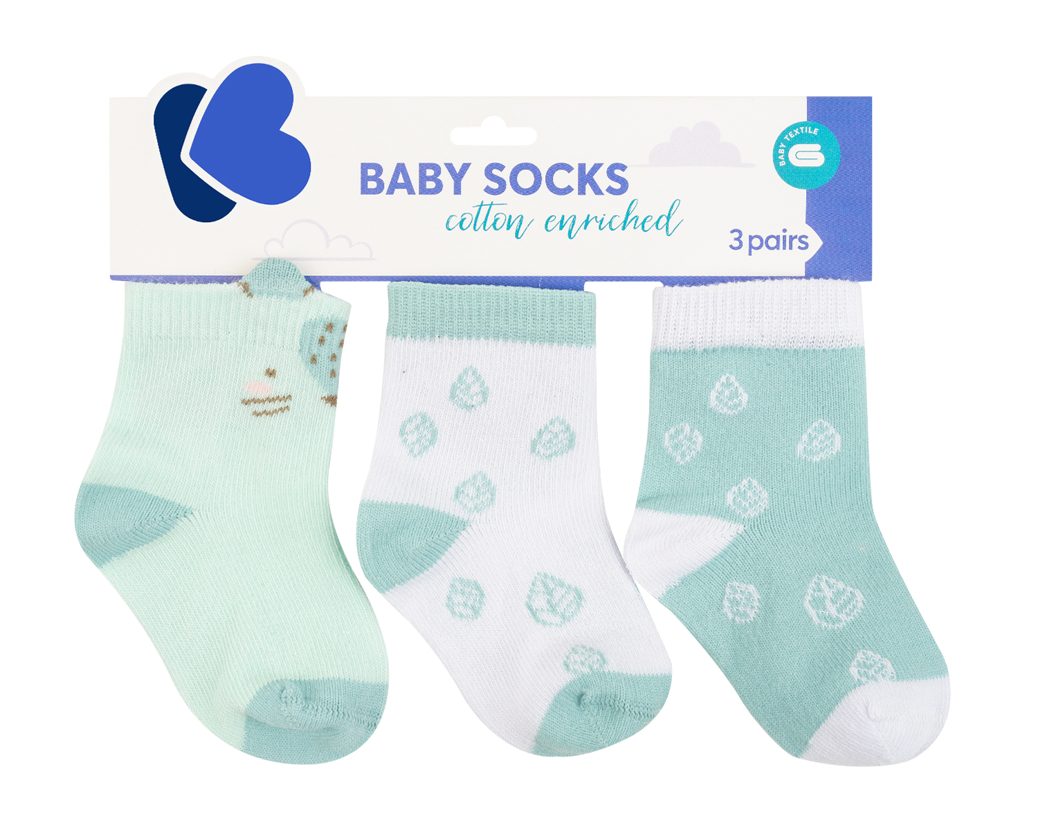 Calcetines de bebé con orejas 3D Jungle King 6-12m