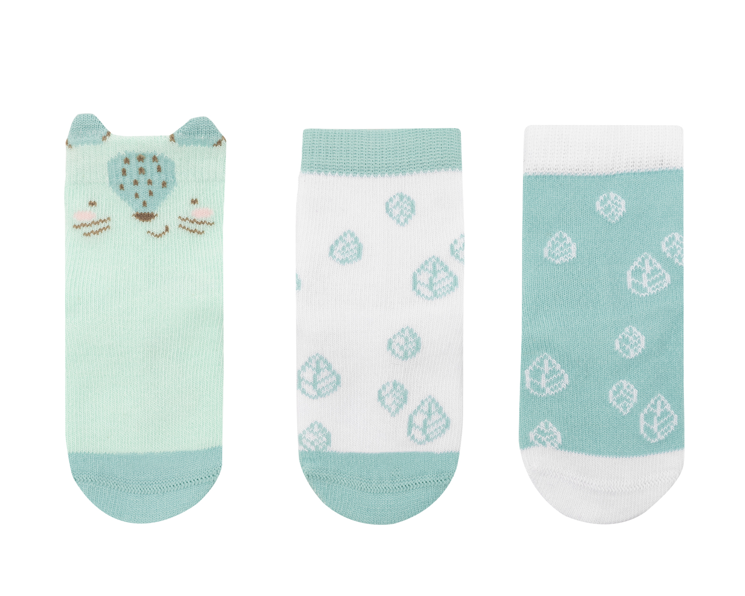 Calcetines de bebé con orejas 3D Jungle King 2-3a