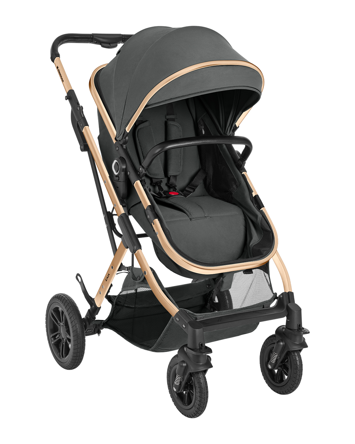 Carrito de bebé 3en1 asiento transf. Kaia Gris Oscuro 2024