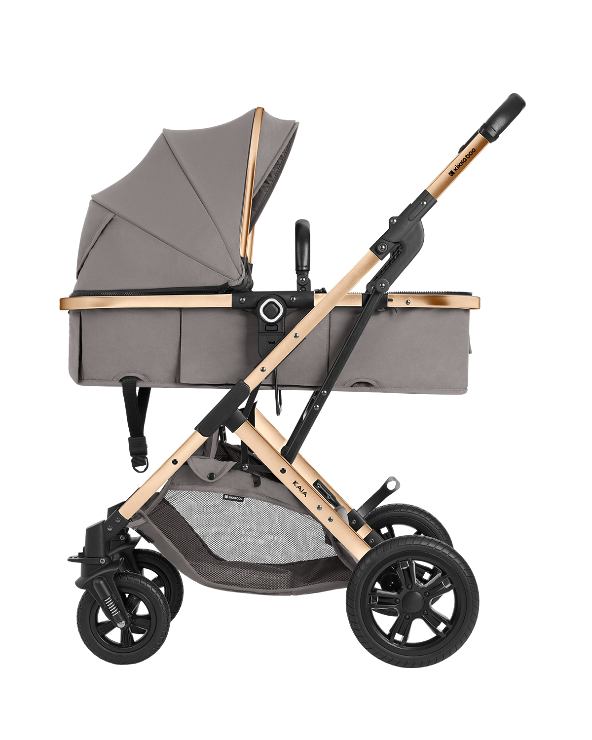 Carrito de bebé 3en1 asiento transf. Kaia Gris Claro 2024
