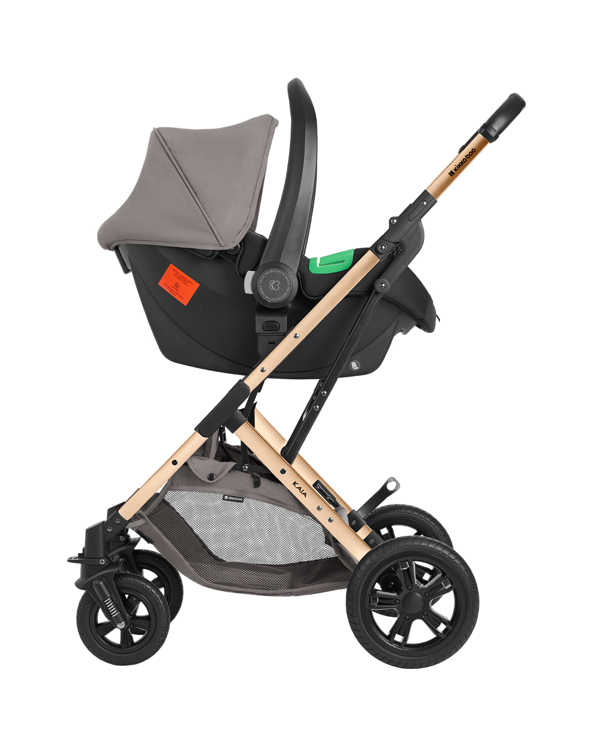 Carrito de bebé 3en1 asiento transf. Kaia Gris Claro 2024