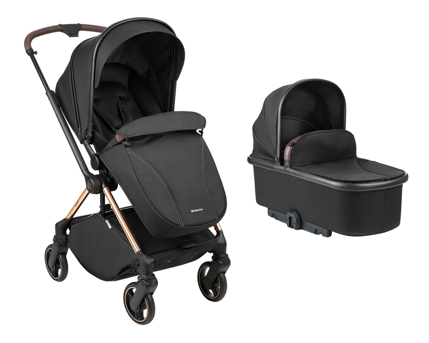 Carrito de bebé 2en1 con capazo Lanah Negro