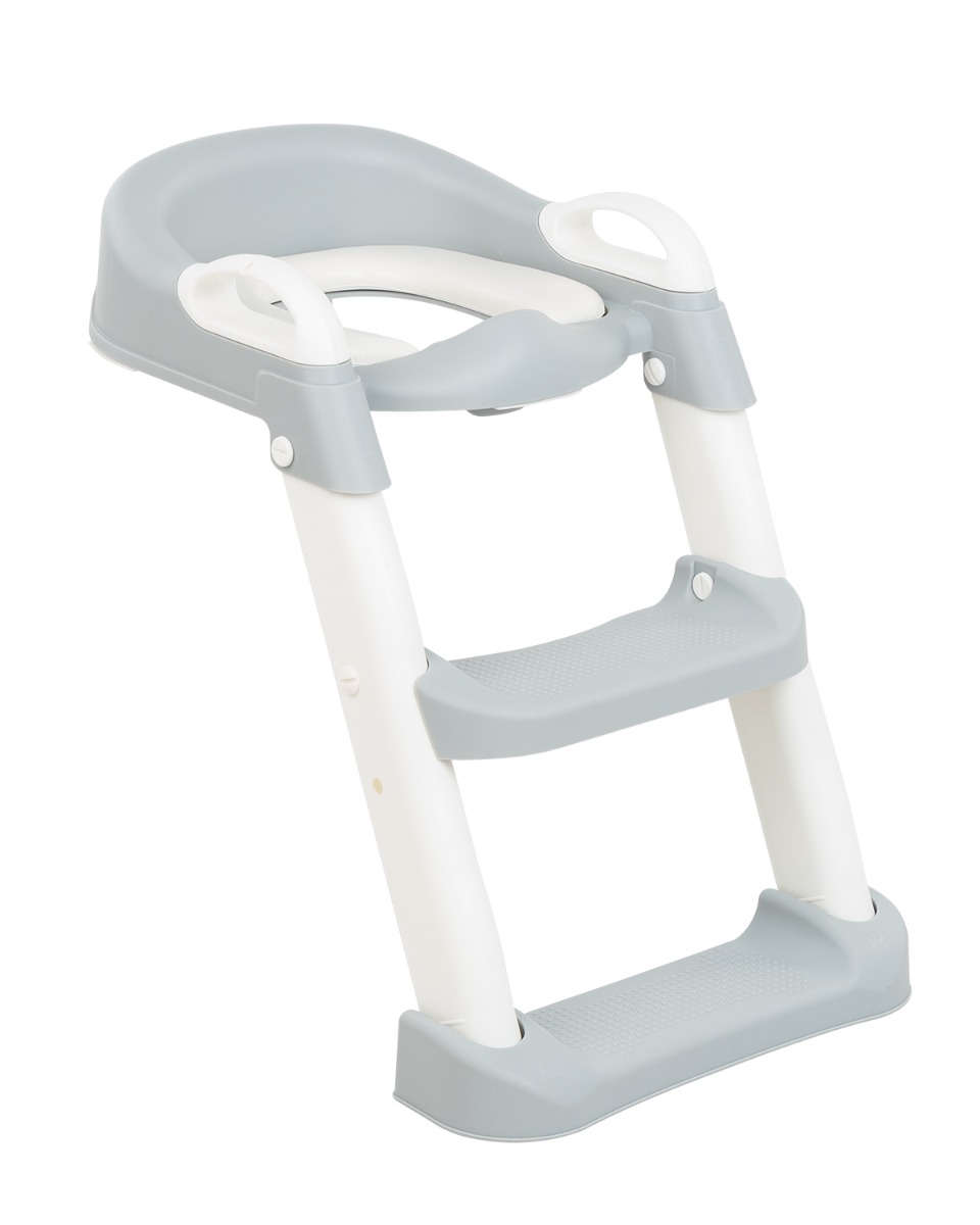 Asiento de inodoro con escalera Lea Gris