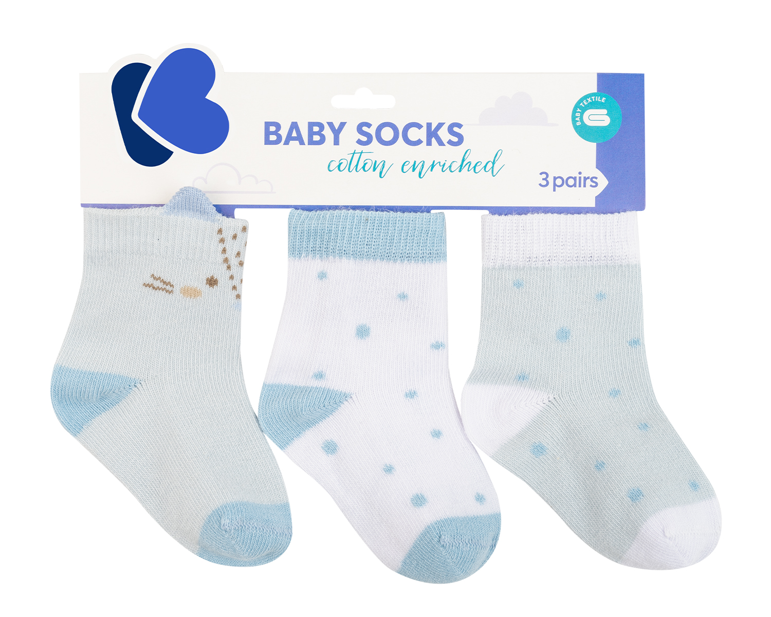 Calcetines de bebé con orejas 3D Little Fox 6-12m