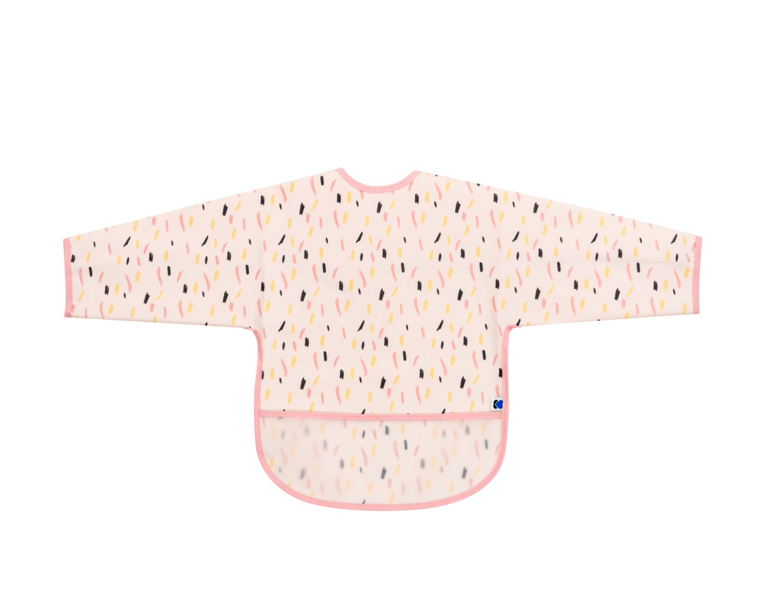 Babero ?VA de manga larga con recogemigas Arty Rosa Pattern