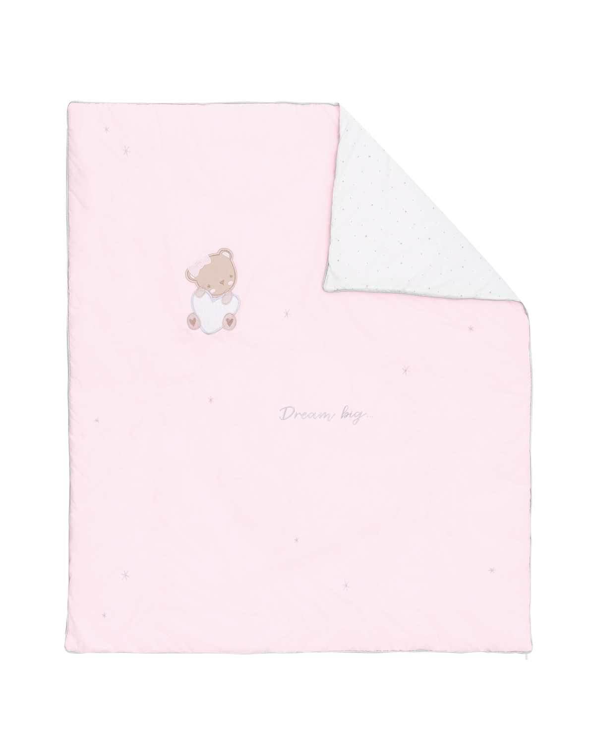 Edredón de algodón ranforce con cremallera Dream Big Pink
