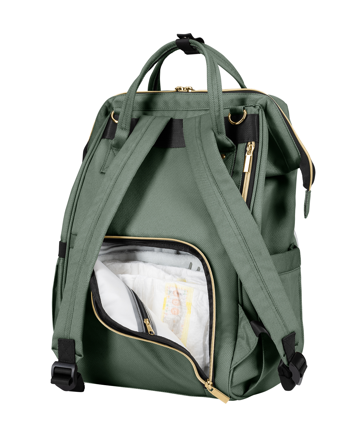Bolsa de mamá Siena Verde Militar 2025