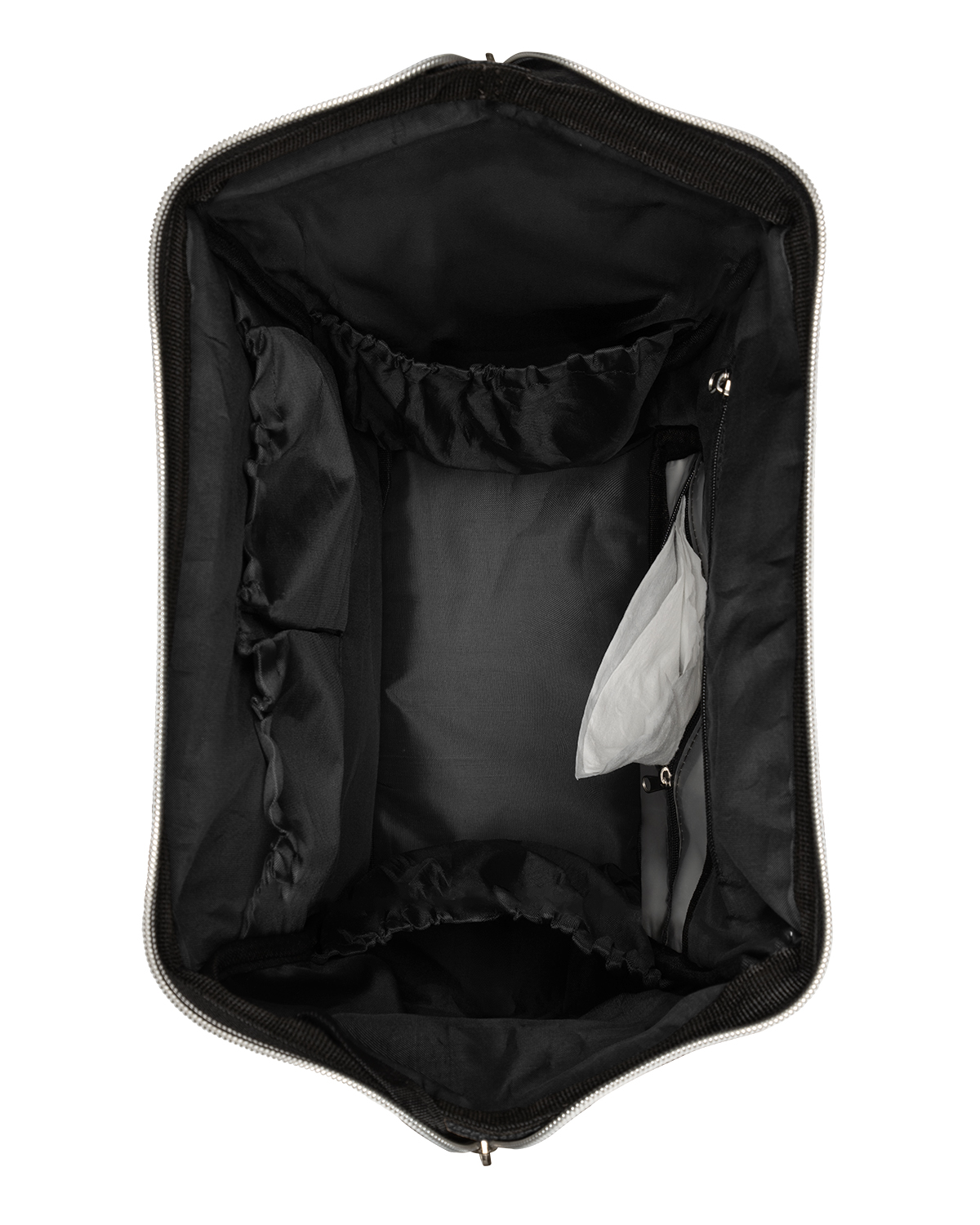 Bolsa de mamá Siena Negro & Plata 2025