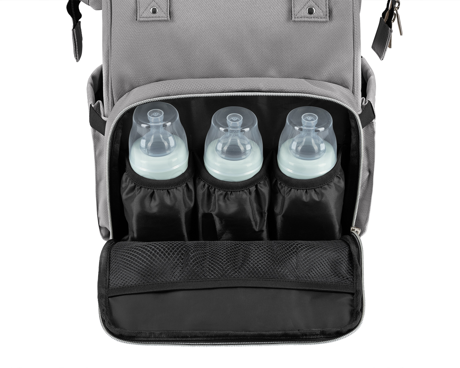 Bolsa de mamá Siena Gris Claro 2025