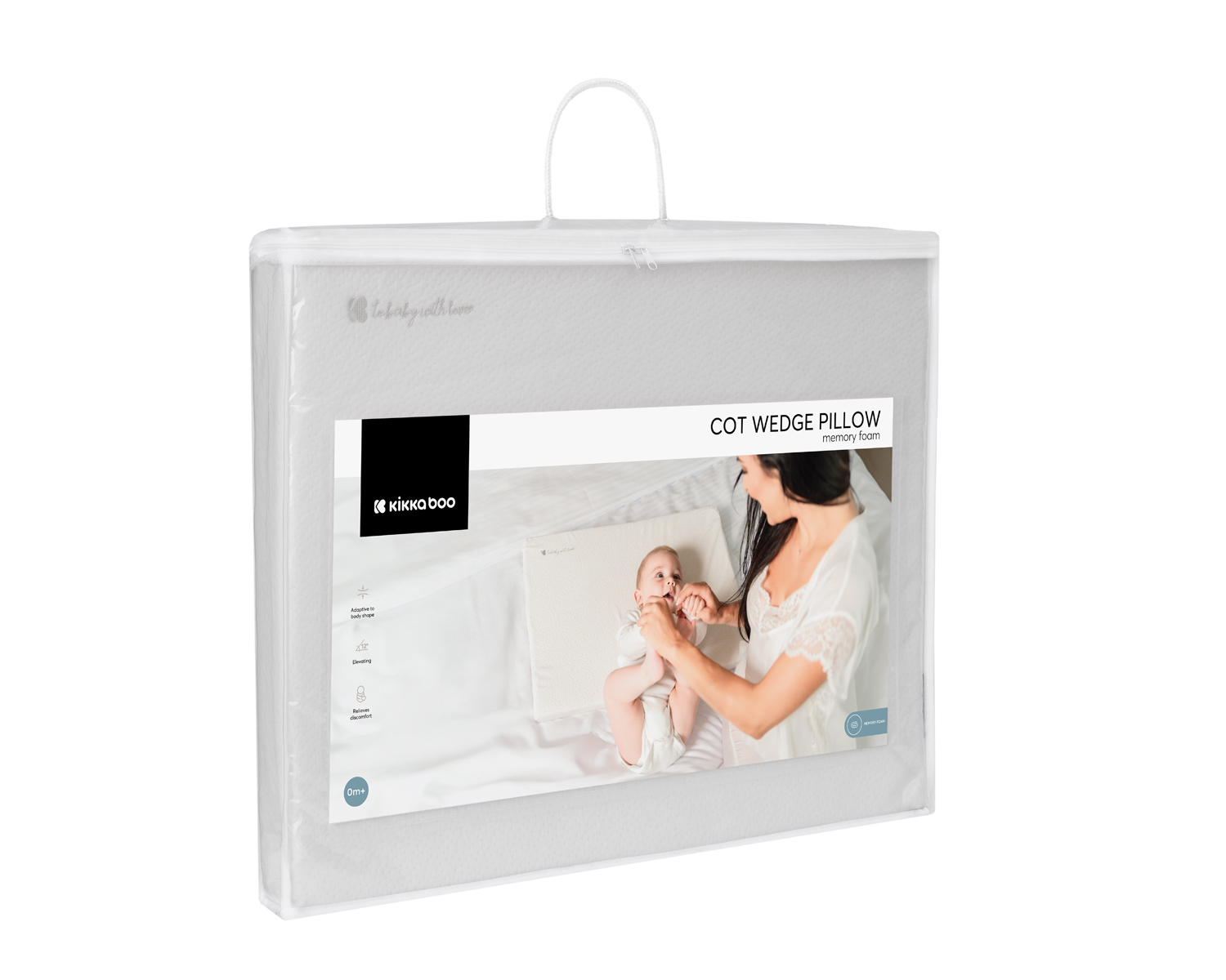 Almohada cuña de cuna de espuma viscoelástica Airknit Gris