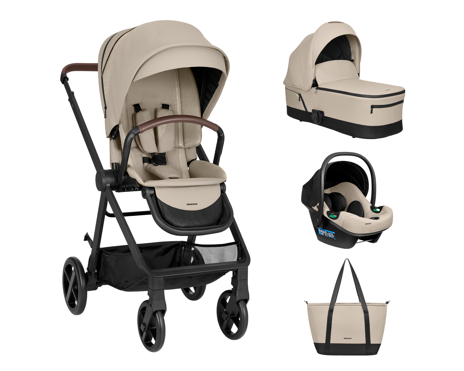 Carrito de bebé 3en1 con capazo Mia Beige 2026