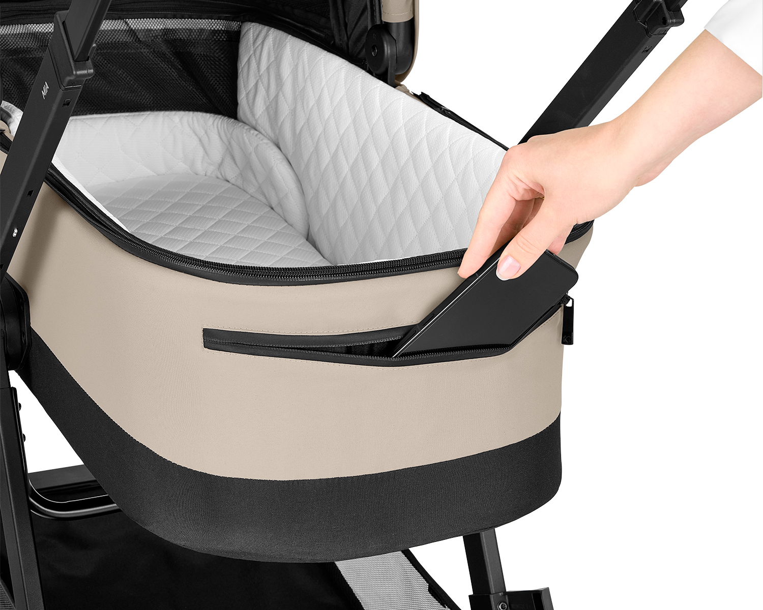 Carrito de bebé 3en1 con capazo Mia Beige 2026