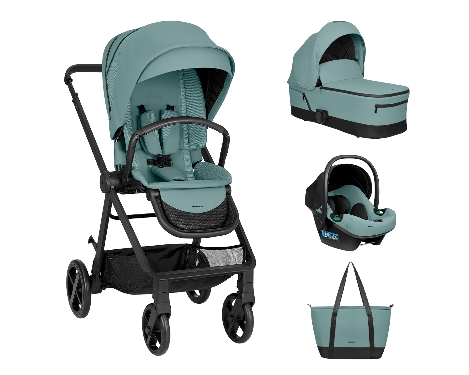 Carrito de bebé 3en1 con capazo Mia Menta 2026