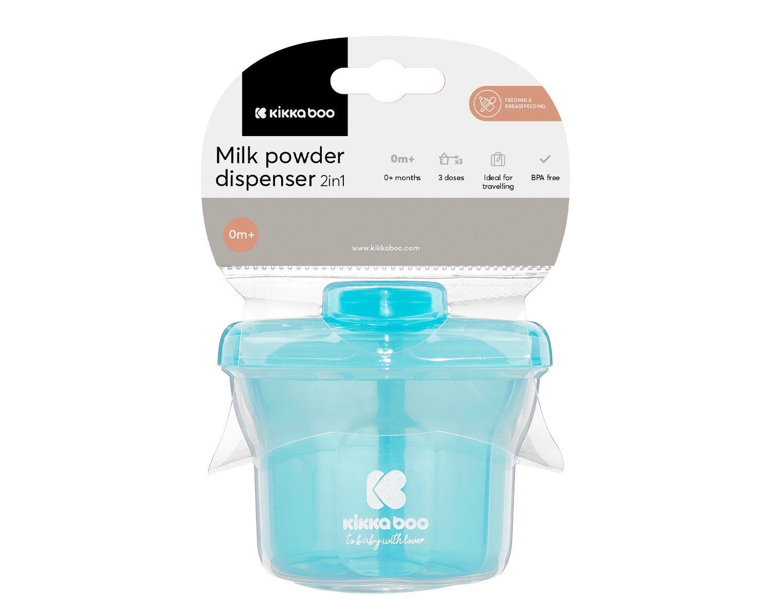 Dispensador de leche en polvo 2en1 Azul