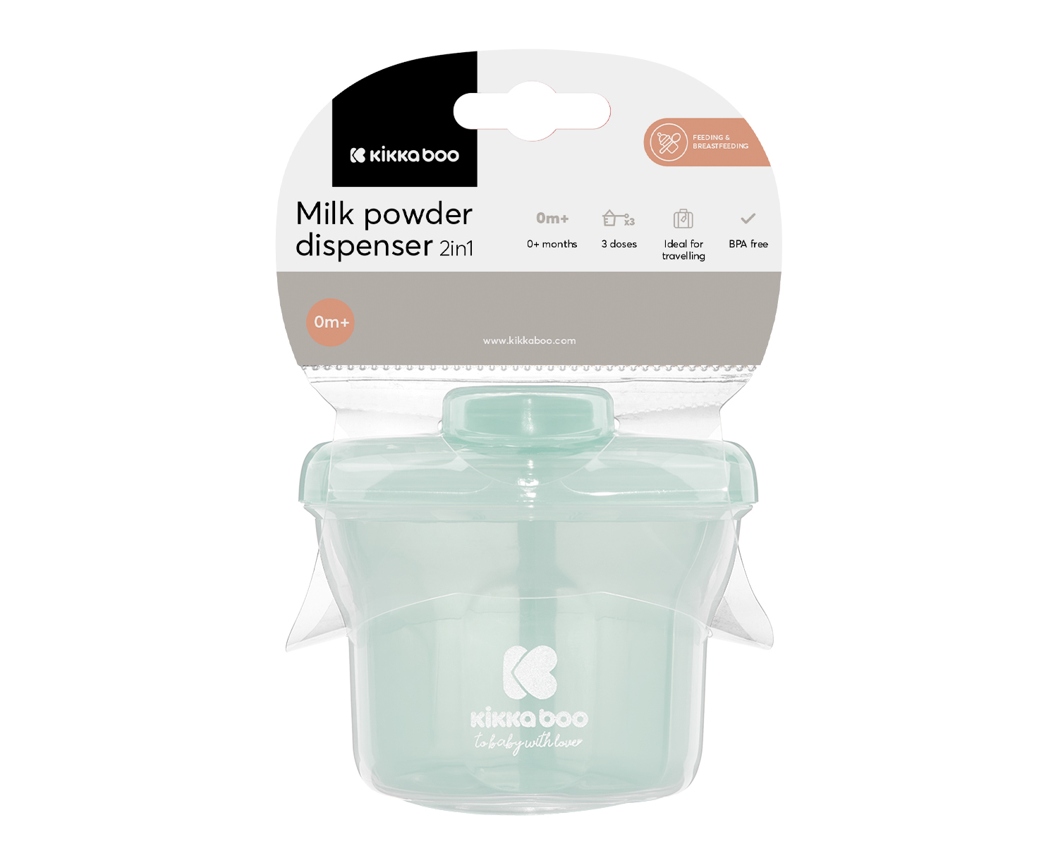 Dispensador de leche en polvo 2en1 Menta
