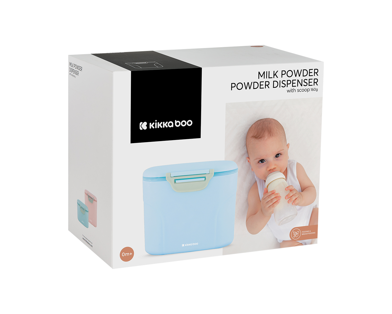 Dispensador de leche en polvo con cuchara 160g Azul