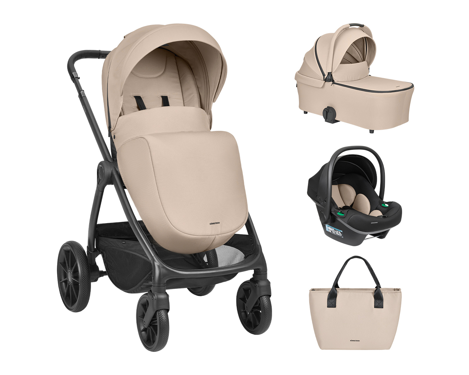 Carrito de bebé 3en1 con capazo Modena Beige 2027