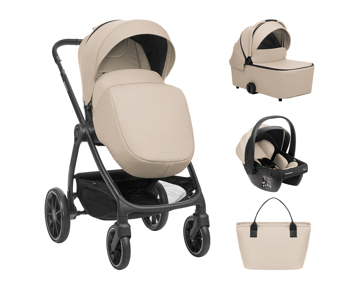 Carrito de bebé 3en1 con capazo Modena Beige