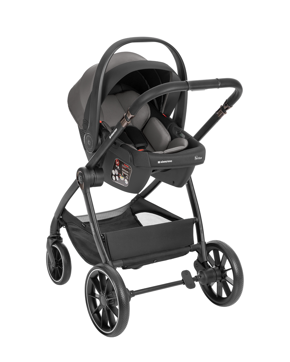 Carrito de bebé 3en1 con capazo Modena Gris Oscuro