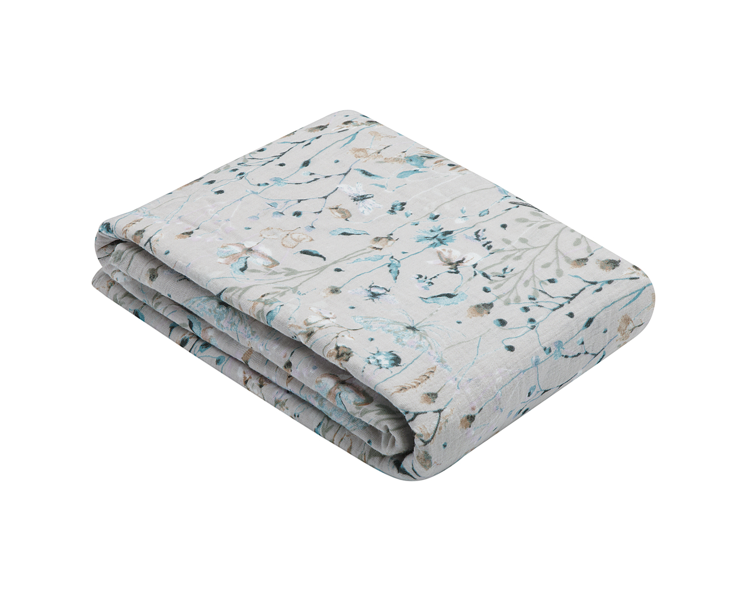 Manta de muselina doble capa 100x100 cm Dreamy Fields Gris