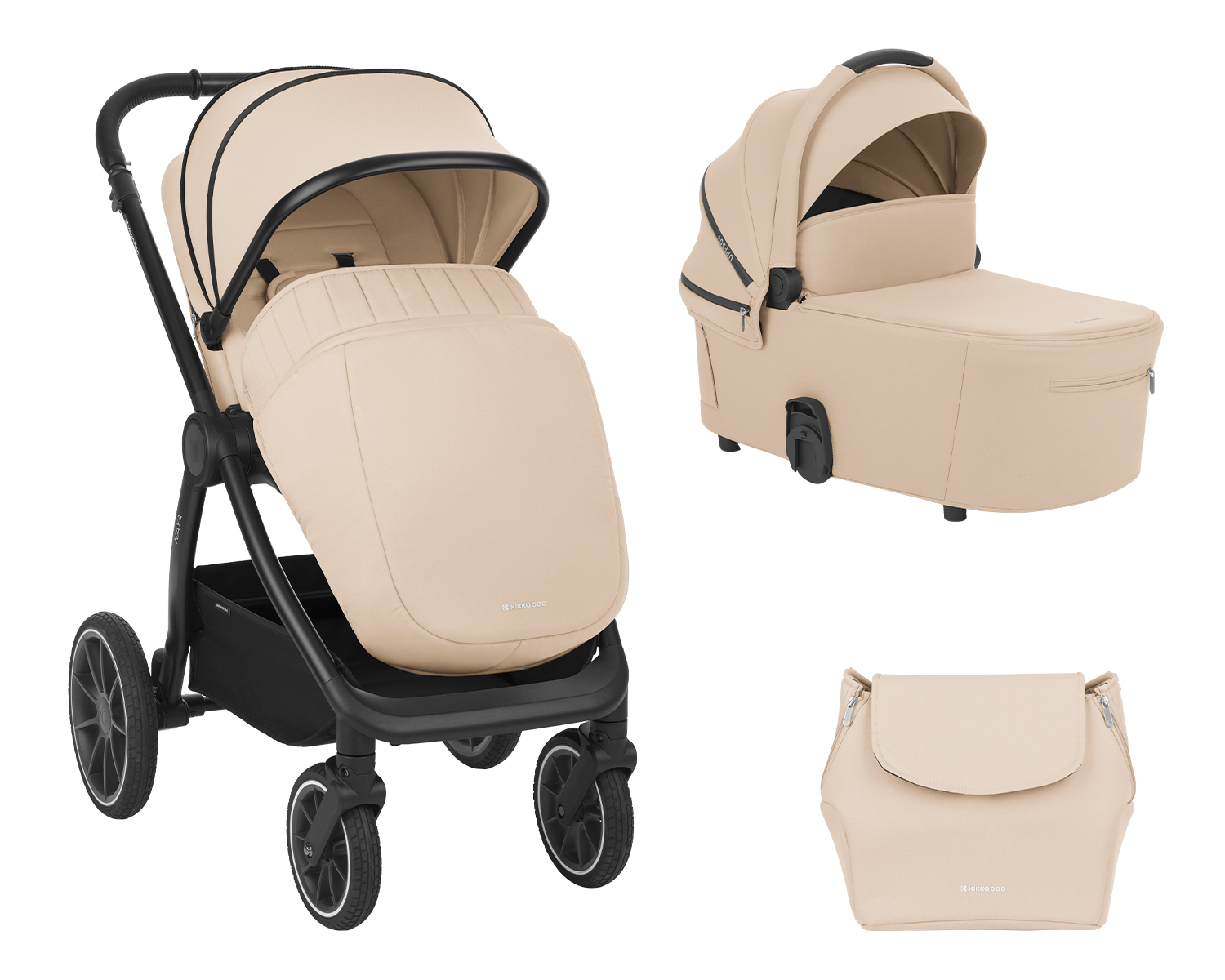 Carrito de bebé 2en1 con capazo Naya Beige