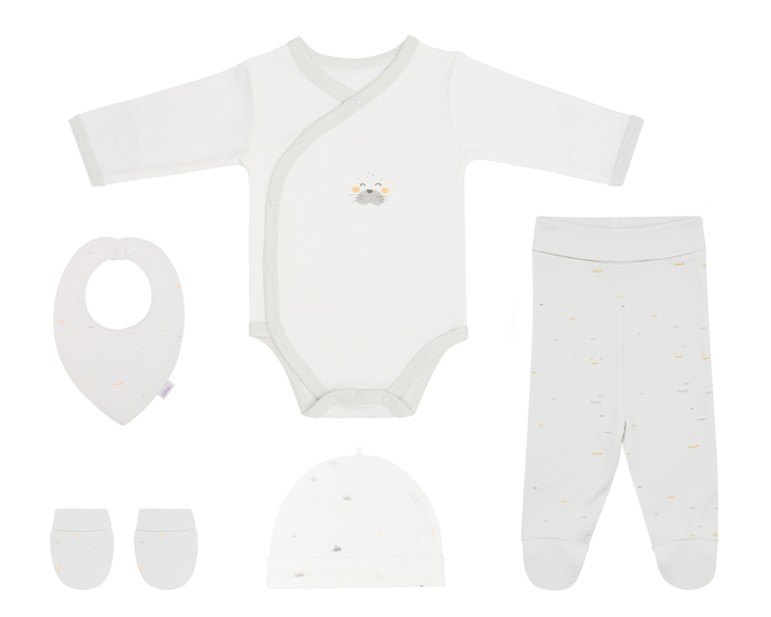 Set de 5 peleles para recién nacido Seally Me