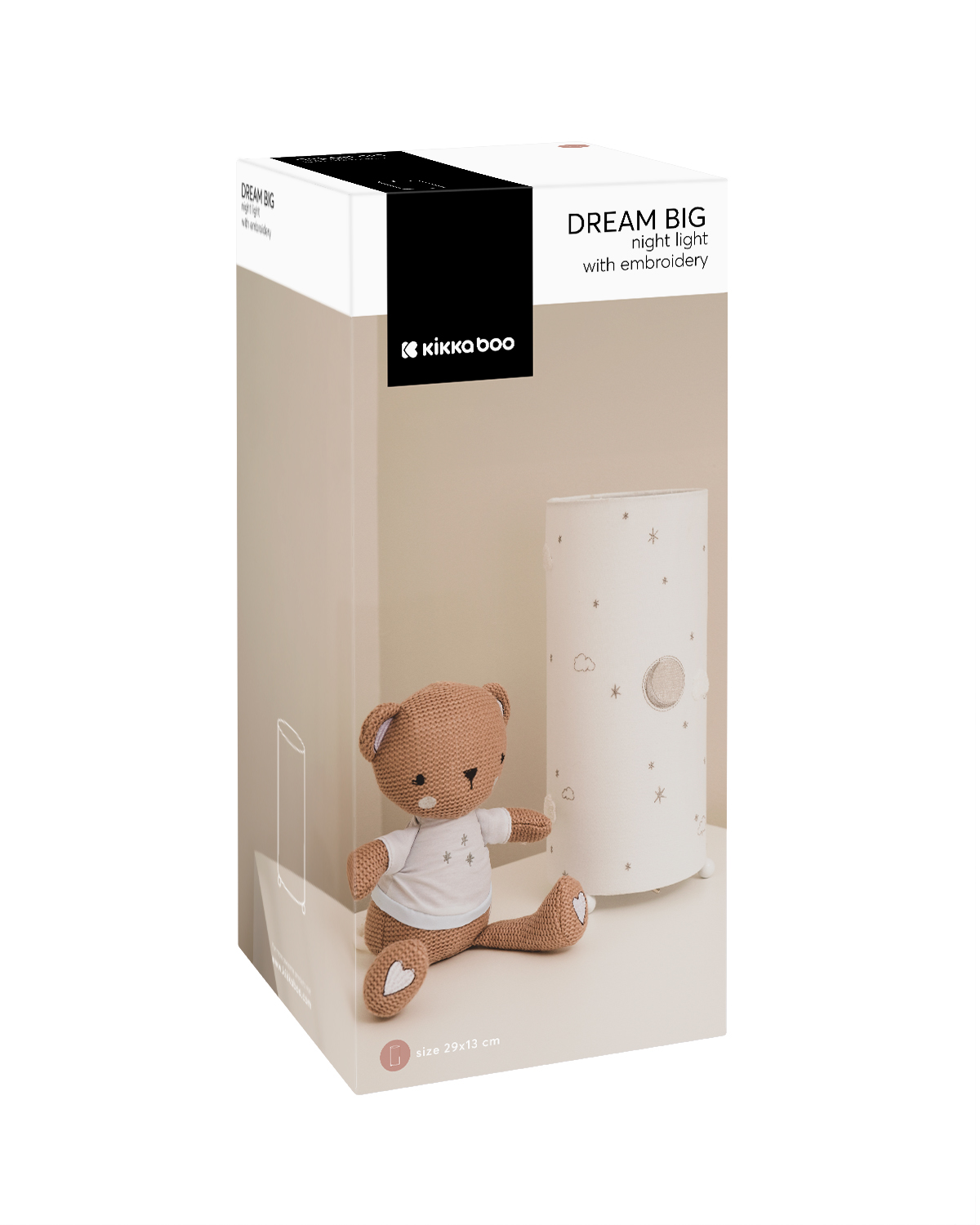 Lámpara infantil con bordado Dream Big Beige