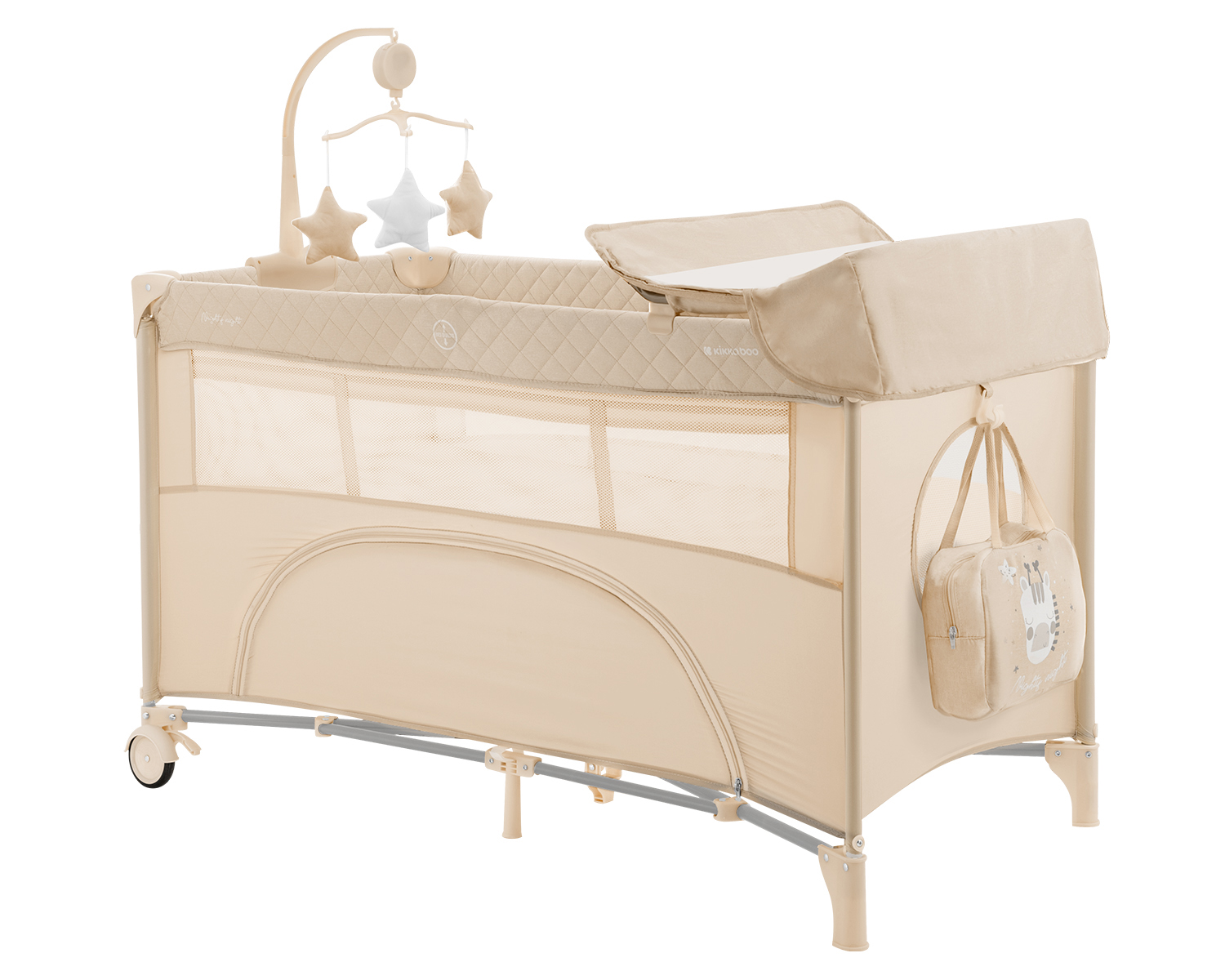 Cuna de viaje 2 niveles Nighty Night Beige