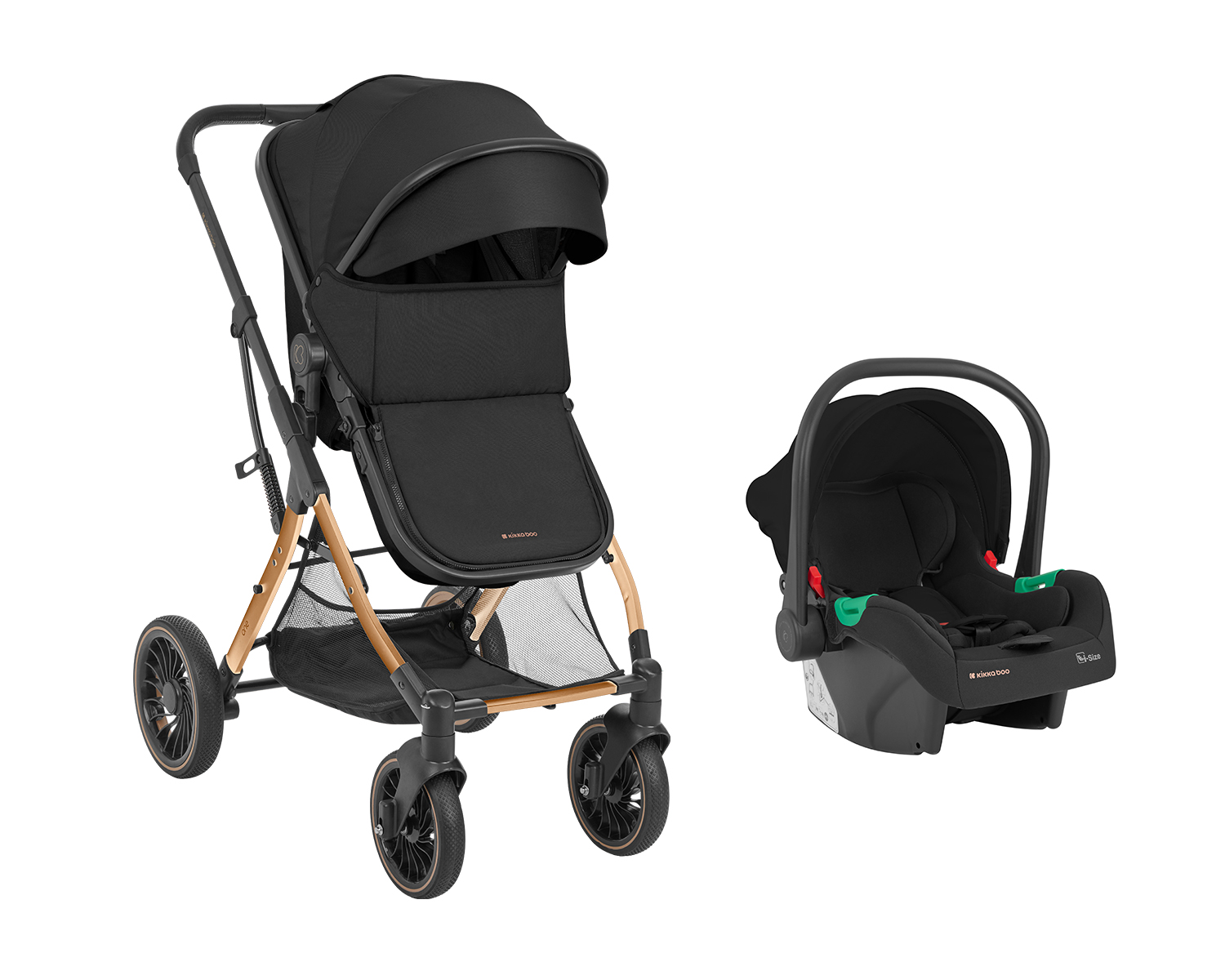 Carrito de bebé 3en1 asiento transf. One Negro