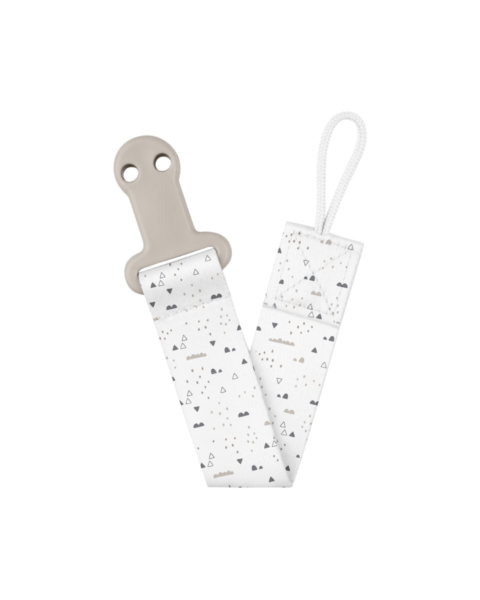 Clip para chupete con cinta Savanna Beige