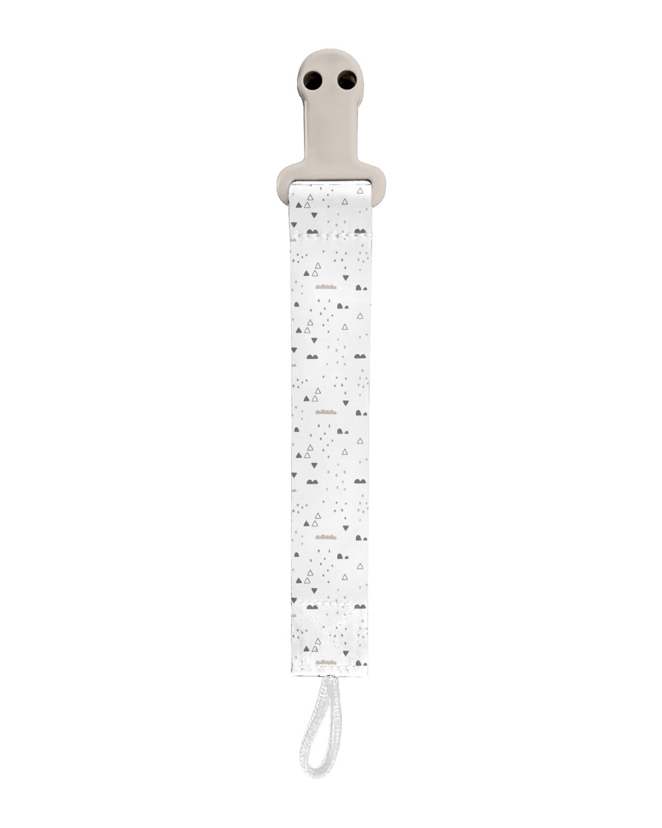 Clip para chupete con cinta Savanna Beige
