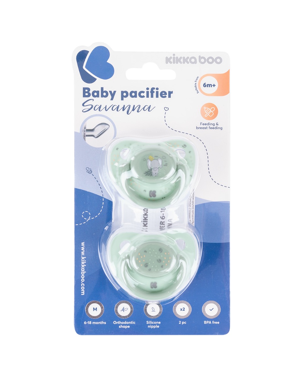 Chupete 6-18m Savanna Menta 2uds