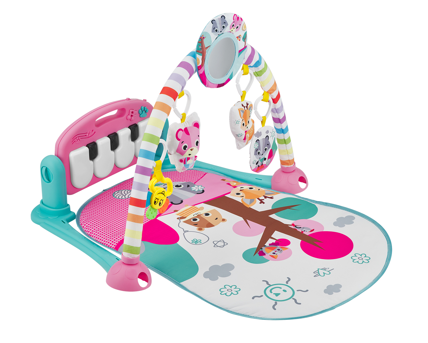 Alfombra de juego Piano Pink Forest