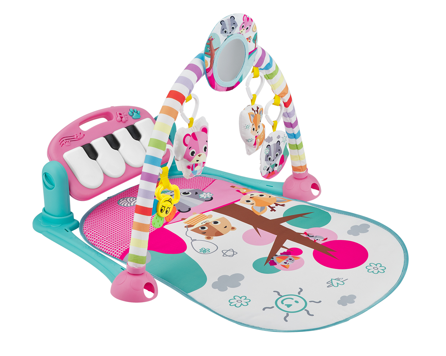 Alfombra de juego Piano Pink Forest