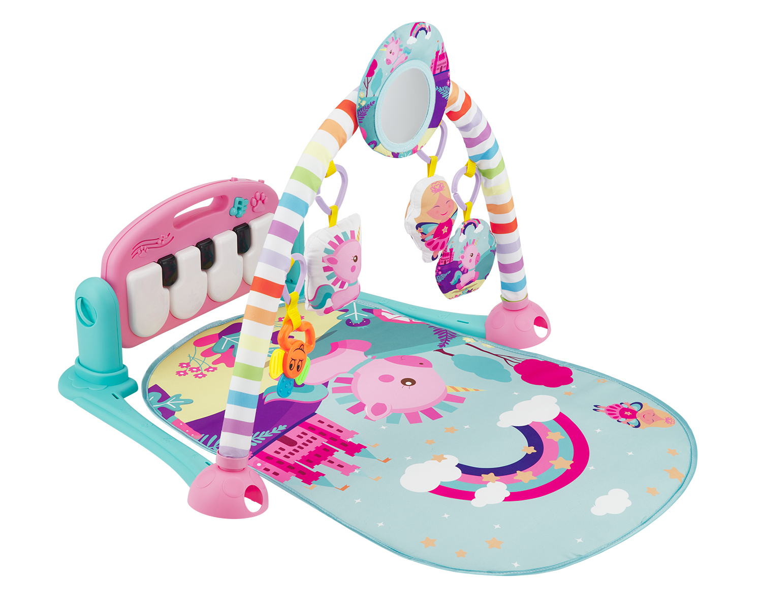 Alfombra de juego Piano Pink Rainbow